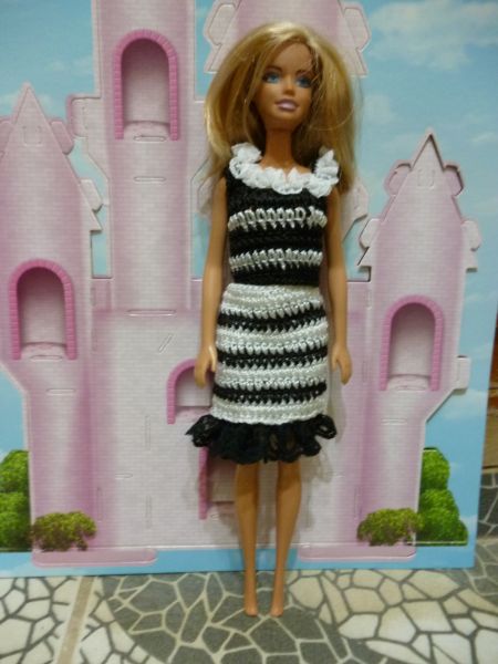 Roupa para Barbie: Conjunto Listrado